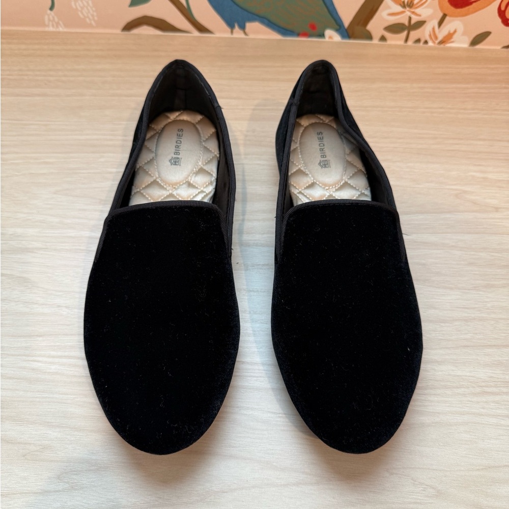 Birdies The Starling Loafer in Black Velvet